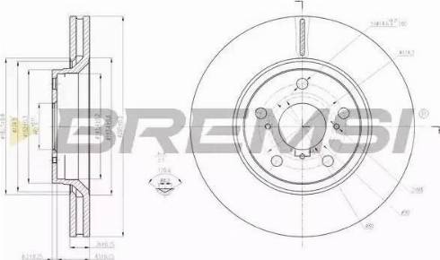 Bremsi DBB756V - Гальмівний диск autozip.com.ua