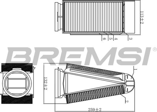 Bremsi FA0589 - Повітряний фільтр autozip.com.ua
