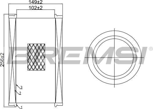 Bremsi FA0645 - Повітряний фільтр autozip.com.ua