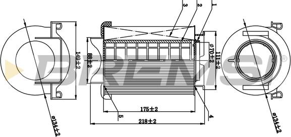 Bremsi FA0653 - Повітряний фільтр autozip.com.ua