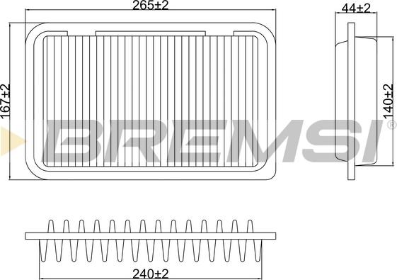 Bremsi FA0629 - Повітряний фільтр autozip.com.ua