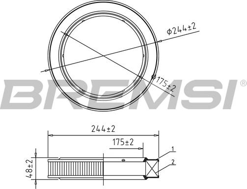 Bremsi FA1599 - Повітряний фільтр autozip.com.ua