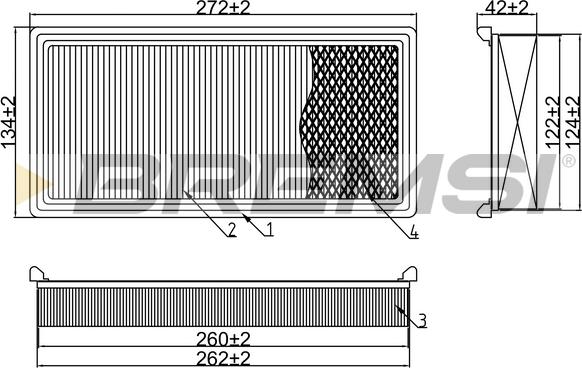 Bremsi FA1595 - Повітряний фільтр autozip.com.ua