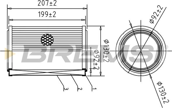 Bremsi FA1608 - Повітряний фільтр autozip.com.ua