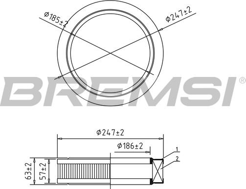 Bremsi FA1631 - Повітряний фільтр autozip.com.ua