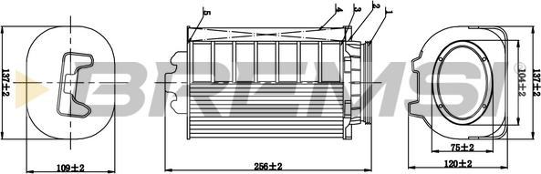 Bremsi FA1063 - Повітряний фільтр autozip.com.ua