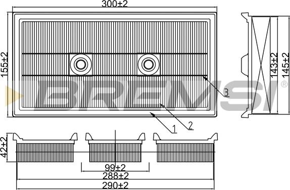 Bremsi FA1021 - Повітряний фільтр autozip.com.ua