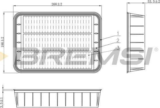 Bremsi FA1196 - Повітряний фільтр autozip.com.ua