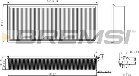 Bremsi FA1156 - Повітряний фільтр autozip.com.ua