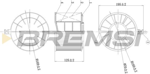 Bremsi FA1174 - Повітряний фільтр autozip.com.ua