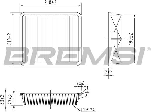 Bremsi FA1170 - Повітряний фільтр autozip.com.ua