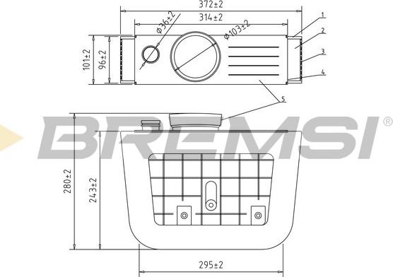 Bremsi FA2400 - Повітряний фільтр autozip.com.ua