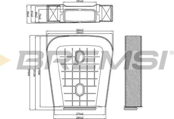 Bremsi FA2593 - Повітряний фільтр autozip.com.ua