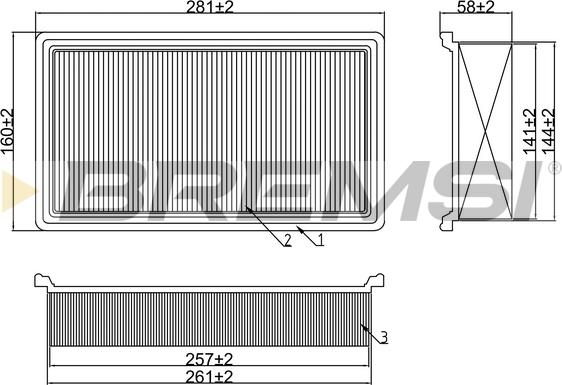 Bremsi FA2099 - Повітряний фільтр autozip.com.ua