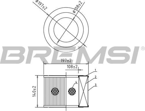 Bremsi FA2043 - Повітряний фільтр autozip.com.ua