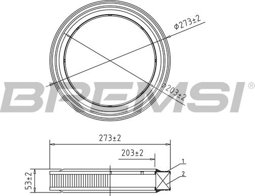 Bremsi FA2003 - Повітряний фільтр autozip.com.ua