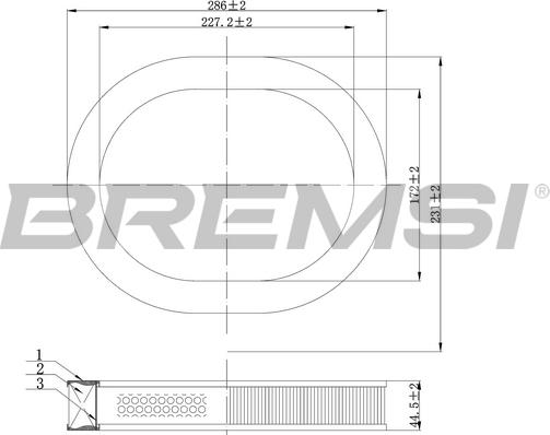 Bremsi FA2080 - Повітряний фільтр autozip.com.ua