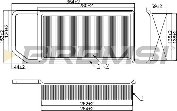 Bremsi FA2329 - Повітряний фільтр autozip.com.ua