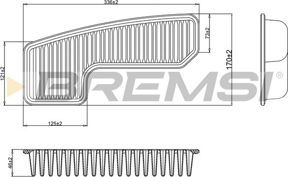 Bremsi FA2326 - Повітряний фільтр autozip.com.ua