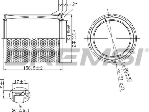 Bremsi FA2295 - Повітряний фільтр autozip.com.ua