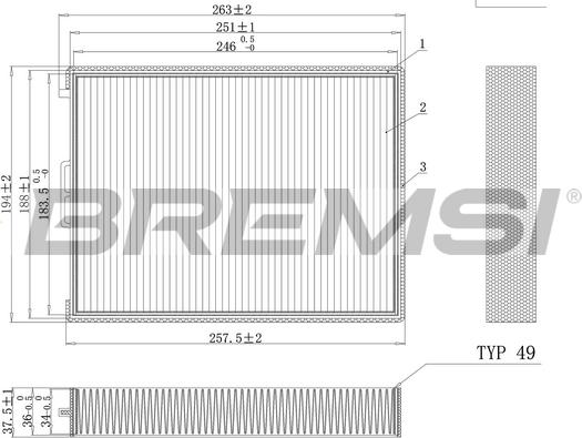 Bremsi FC0990 - Фільтр, повітря у внутрішній простір autozip.com.ua