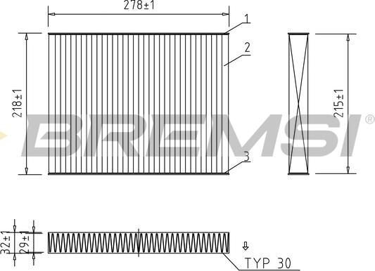 Bremsi FC0993C - Фільтр, повітря у внутрішній простір autozip.com.ua