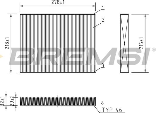 Bremsi FC0993 - Фільтр, повітря у внутрішній простір autozip.com.ua