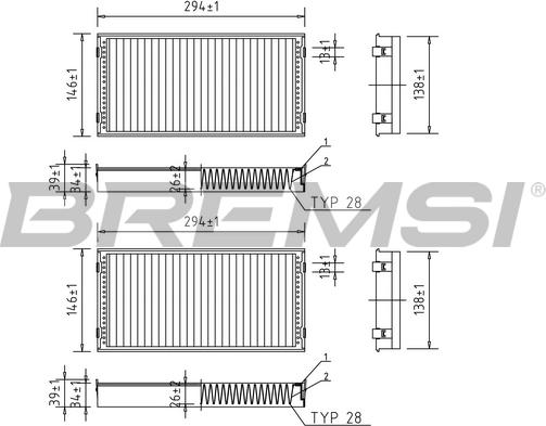 Bremsi FC0948 - Фільтр, повітря у внутрішній простір autozip.com.ua