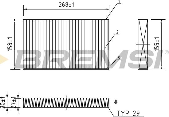 Bremsi FC0943C - Фільтр, повітря у внутрішній простір autozip.com.ua