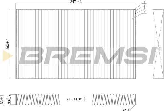 Bremsi FC0954C - Фільтр, повітря у внутрішній простір autozip.com.ua