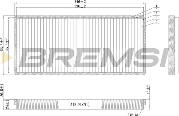 Bremsi FC0956C - Фільтр, повітря у внутрішній простір autozip.com.ua