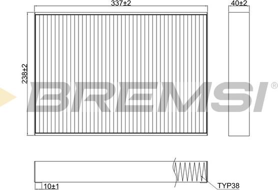 Bremsi FC0952A - Фільтр, повітря у внутрішній простір autozip.com.ua
