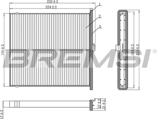 Bremsi FC0919 - Фільтр, повітря у внутрішній простір autozip.com.ua