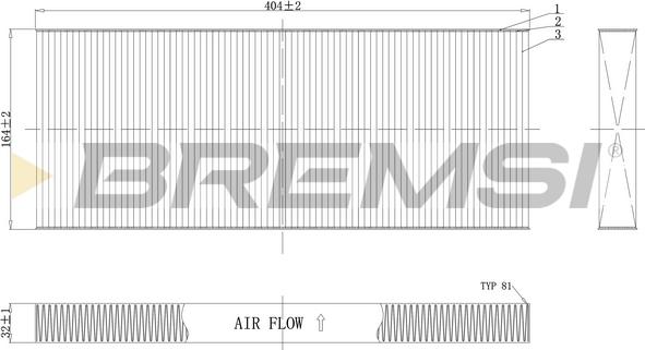 Bremsi FC0984 - Фільтр, повітря у внутрішній простір autozip.com.ua