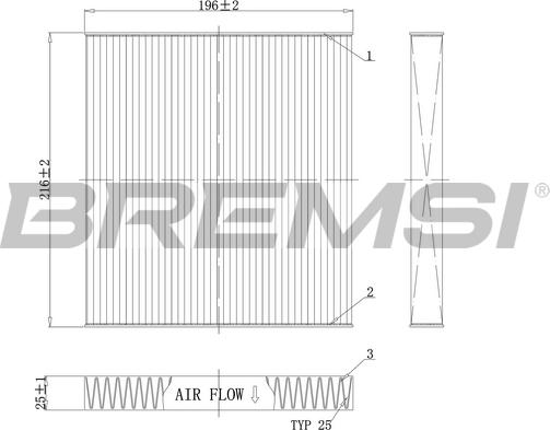 Bremsi FC0988C - Фільтр, повітря у внутрішній простір autozip.com.ua