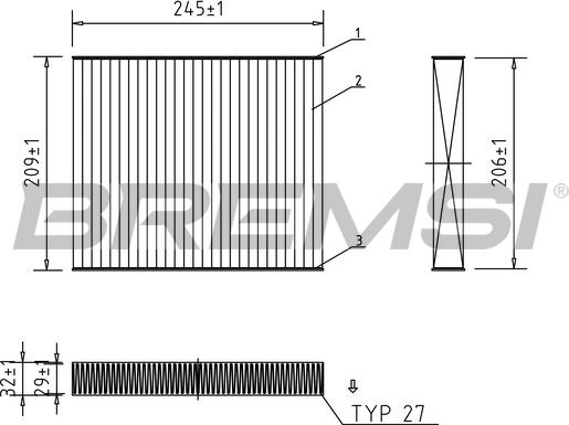 Bremsi FC0931C - Фільтр, повітря у внутрішній простір autozip.com.ua