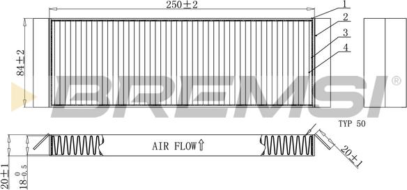 Bremsi FC0925 - Фільтр, повітря у внутрішній простір autozip.com.ua