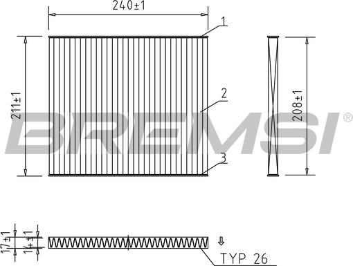 Bremsi FC0921C - Фільтр, повітря у внутрішній простір autozip.com.ua