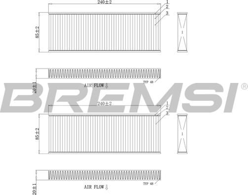 Bremsi FC0970 - Фільтр, повітря у внутрішній простір autozip.com.ua