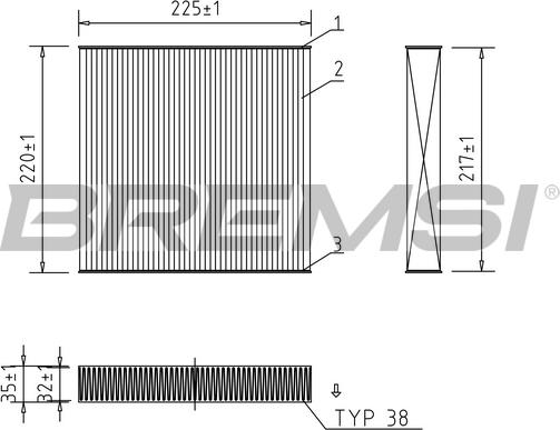 Bremsi FC0973 - Фільтр, повітря у внутрішній простір autozip.com.ua