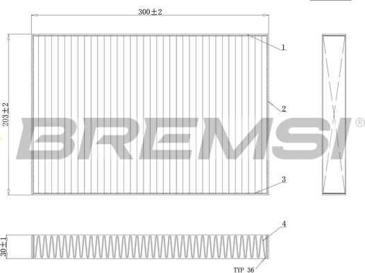 Bremsi FC0495C - Фільтр, повітря у внутрішній простір autozip.com.ua