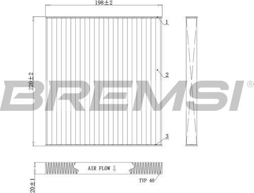 Bremsi FC0498 - Фільтр, повітря у внутрішній простір autozip.com.ua