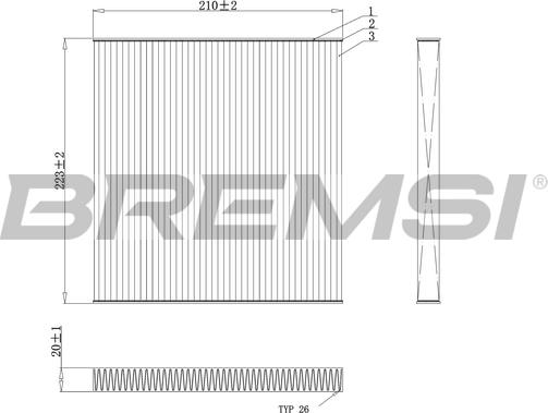 Bremsi FC0445A - Фільтр, повітря у внутрішній простір autozip.com.ua