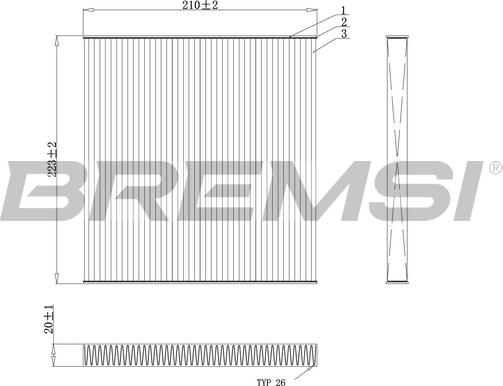 Bremsi FC0445C - Фільтр, повітря у внутрішній простір autozip.com.ua