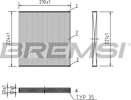 Bremsi FC0445 - Фільтр, повітря у внутрішній простір autozip.com.ua