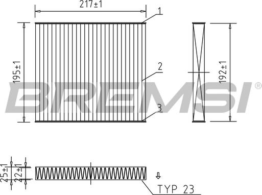 Bremsi FC0441A - Фільтр, повітря у внутрішній простір autozip.com.ua