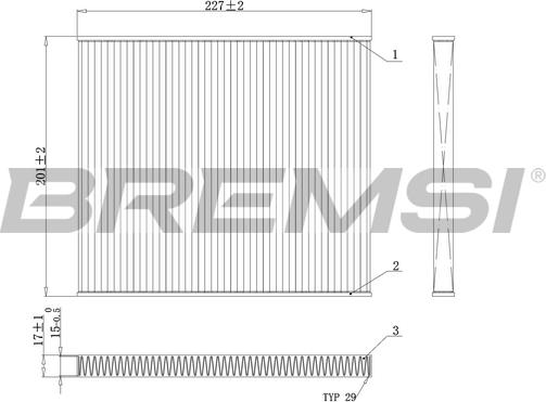 Bremsi FC0447A - Фільтр, повітря у внутрішній простір autozip.com.ua