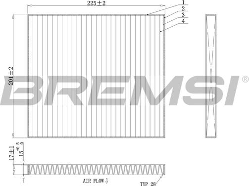 Bremsi FC0447C - Фільтр, повітря у внутрішній простір autozip.com.ua