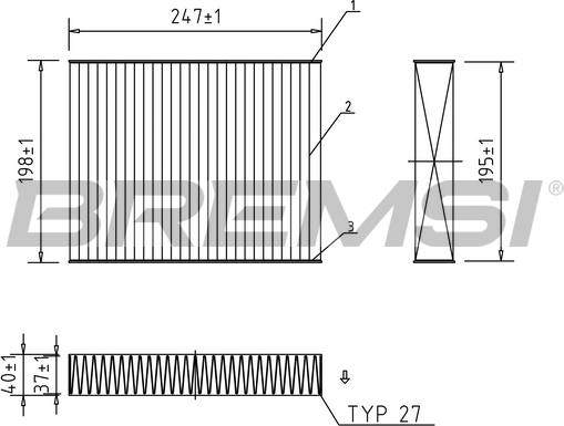 Bremsi FC0455A - Фільтр, повітря у внутрішній простір autozip.com.ua