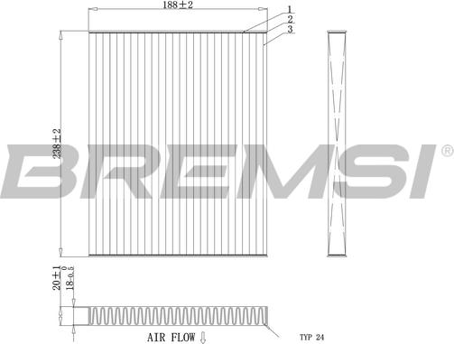 Bremsi FC0451A - Фільтр, повітря у внутрішній простір autozip.com.ua